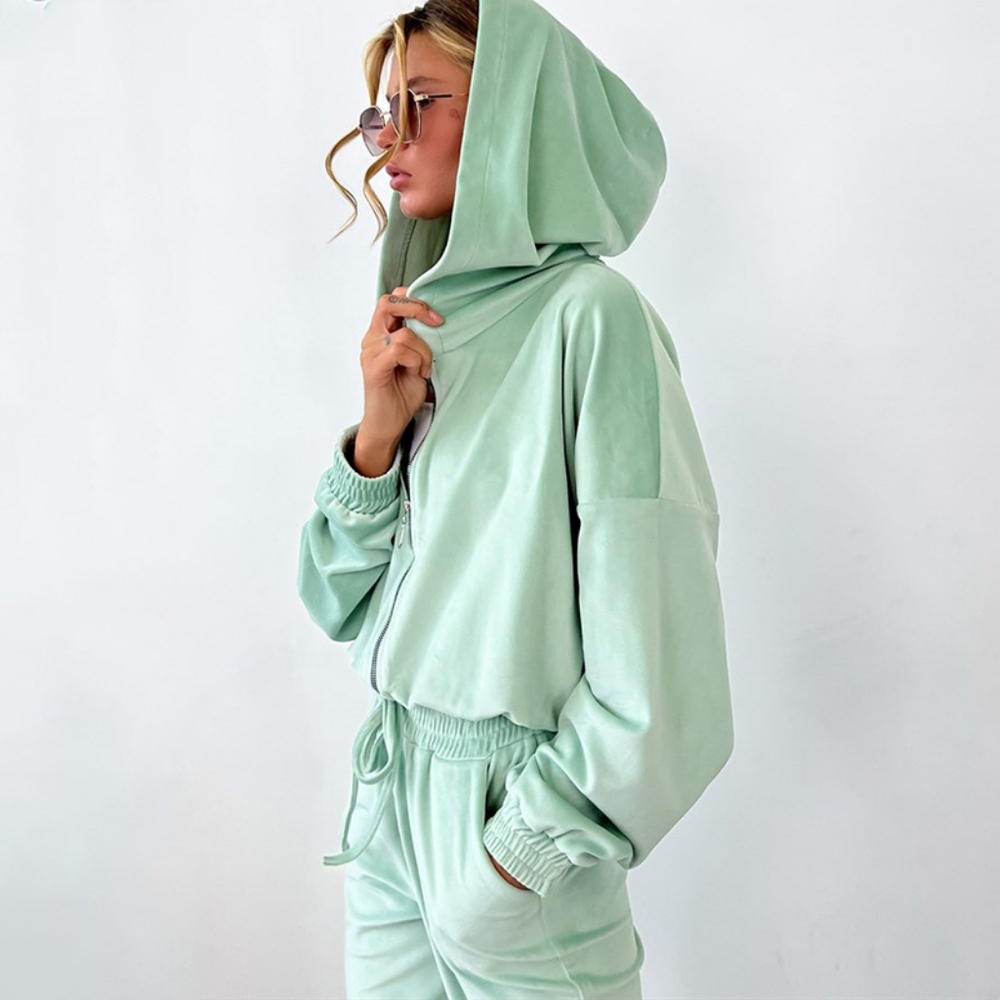 Fall and Winter 2024 hot fashion set zipper hoodie Drawstring Tracksuit Trouser - Picture 6 of 6